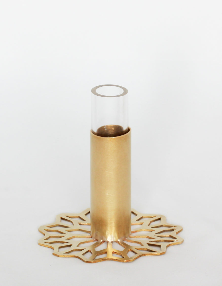 Brass Tube Vases- Golden Color